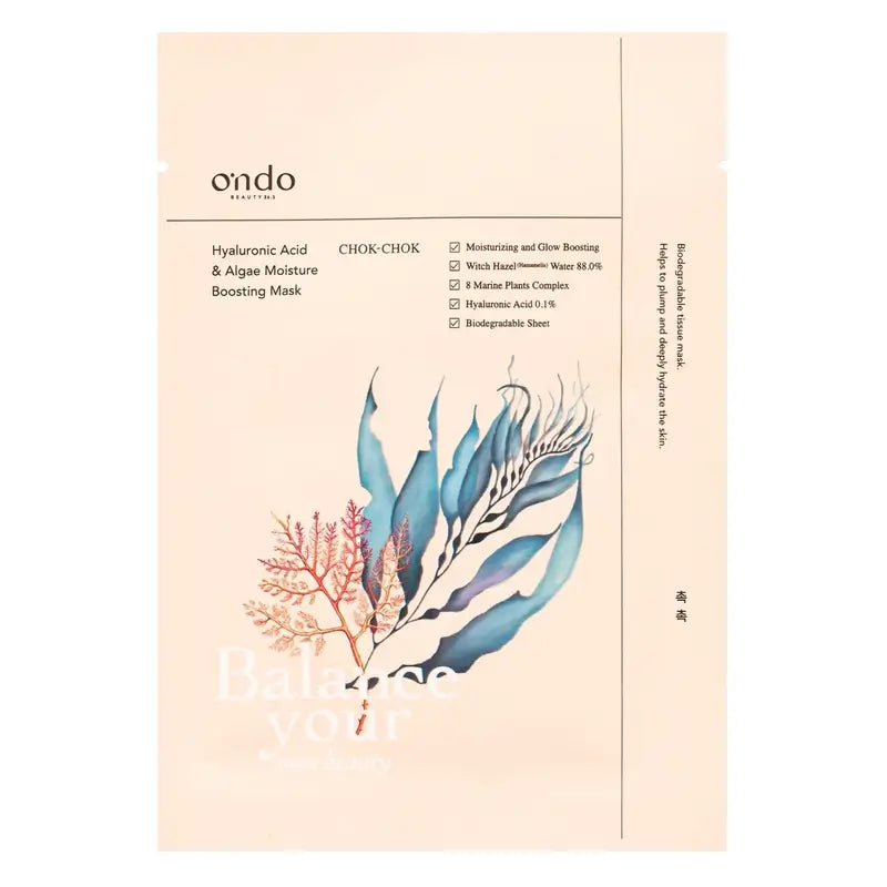 Ondo Beauty 36.5 Hyaluronsäure & Algen Feuchtigkeitsspendende Chok-Chok Maske, 25 gr