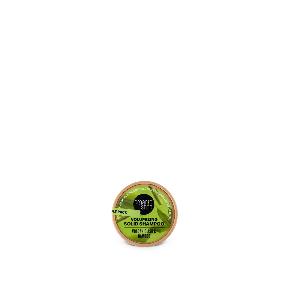 Organic Shop Volumising Festes Shampoo Vulkanasche & Bambus, 60 G