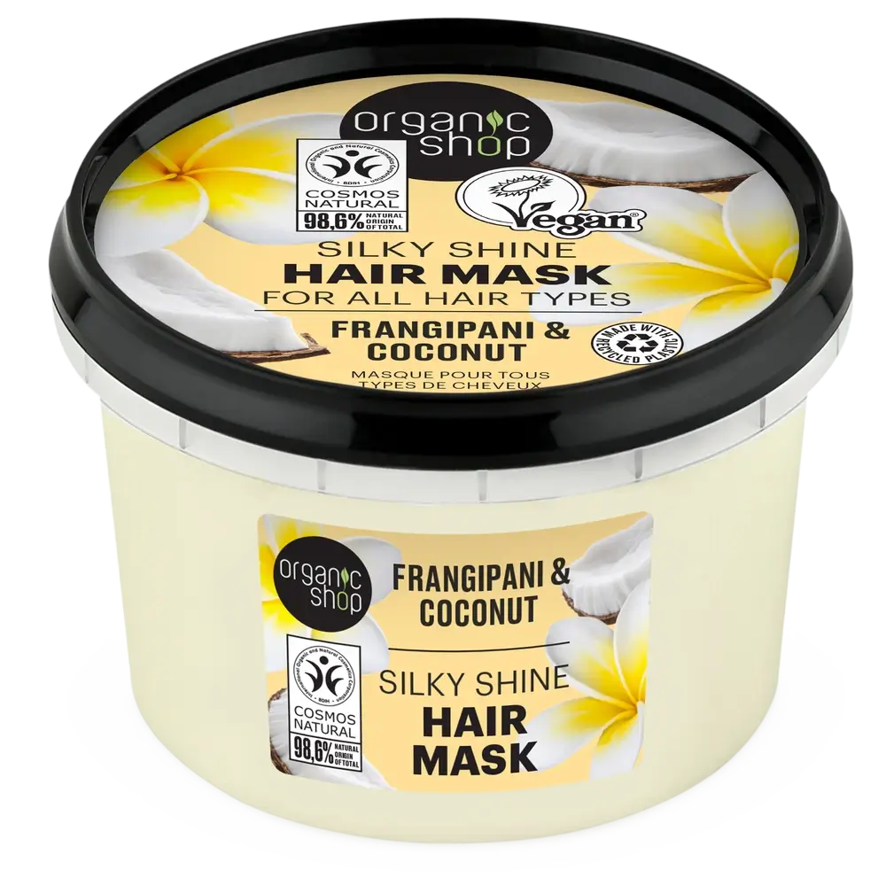Bio-Shop Maske für alle Haartypen Franchipan & Kokosnuss, 250 Ml