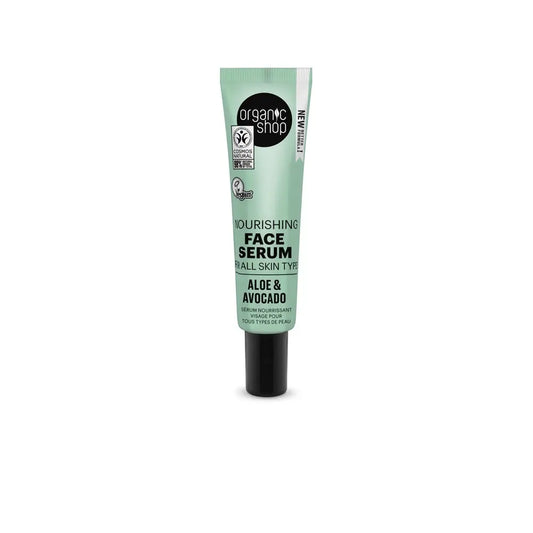 Organic Shop Feuchtigkeitsspendendes Gesichtsserum für alle Hauttypen Avocado und Aloe von Organic Shop, 30 Ml