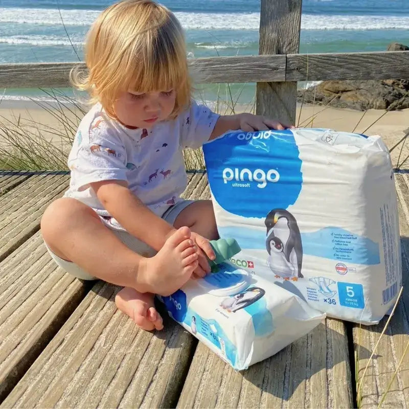 Pingo Pañal – Ökologische Windelhöschen, Größe 5 (11–25 kg), 2 Packungen à 28 Stück