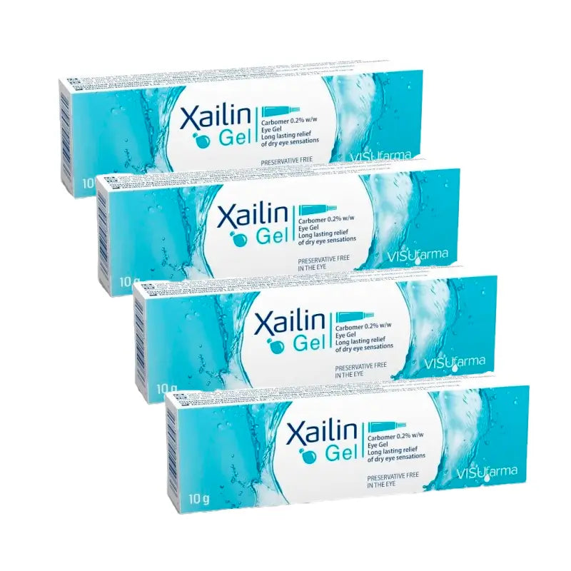 XAILIN Augentrockenheits-Gel, Packung 4 x 10 g