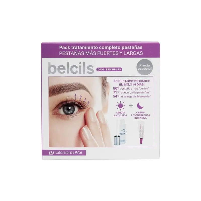 Belcils Komplettpaket für die Wimpernbehandlung Anti-Haarausfall-Serum und Intensiv-Regenerationscreme