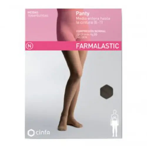 Farmalastic Normal Compression Pantyhose Black, Size XL