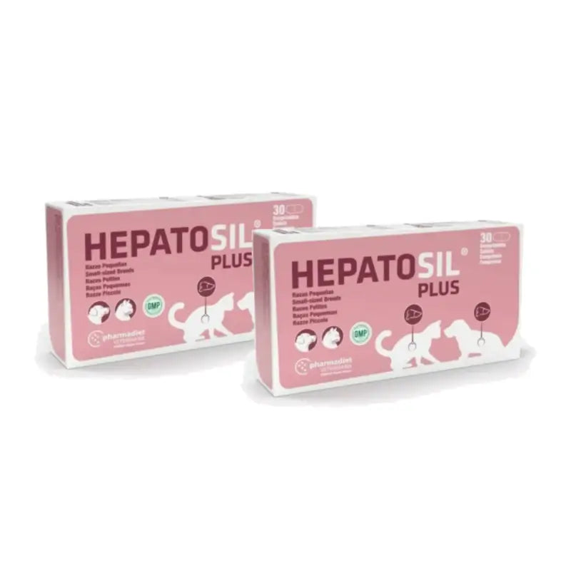 Pharmadiet Hepatosil Plus für kleine Hunderassen, Packung mit 2 x 30 Tabletten