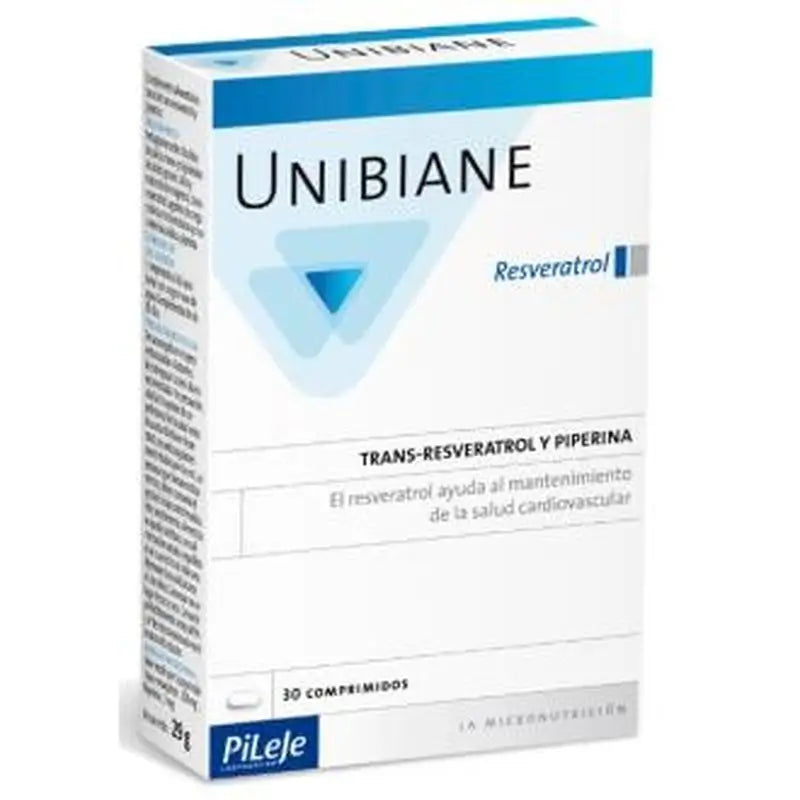 Pileje Unibiane Resveratrol 30 Capsules