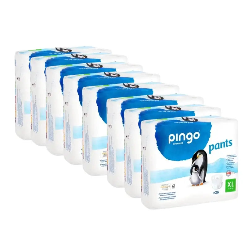 Pingo Nappy Windeltücher Größe 6 (16 Kg+), 8X26 Einheiten