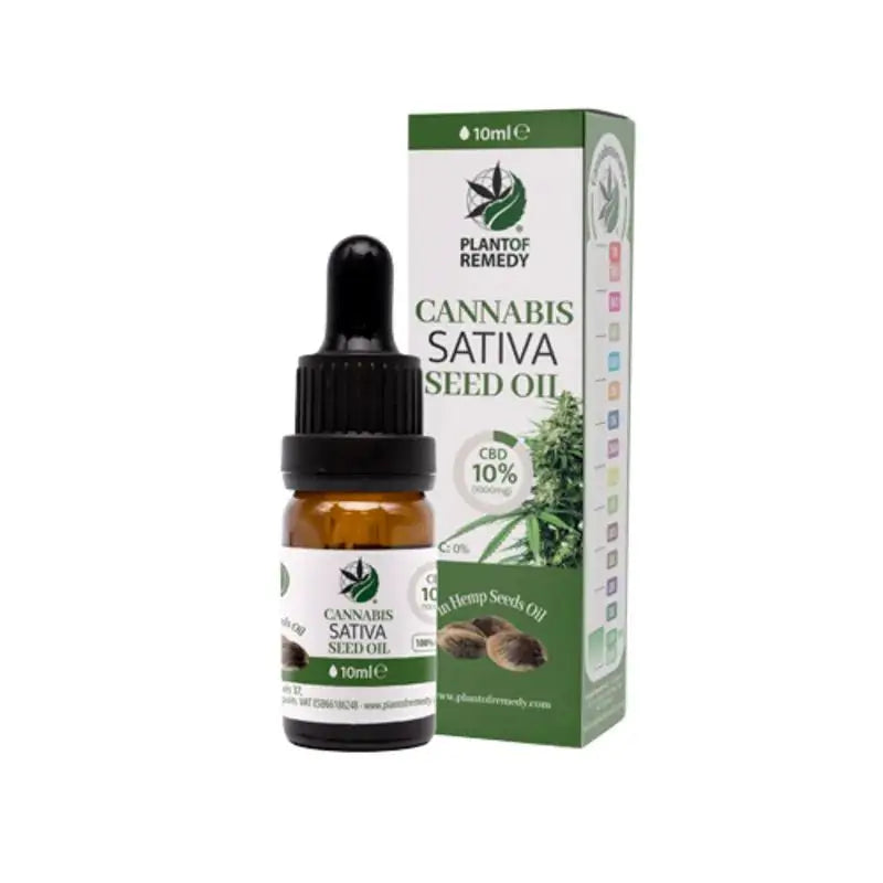 Pflanze von Heilmittel Cannabis Sativa 10% CBD Öl, 10 ml