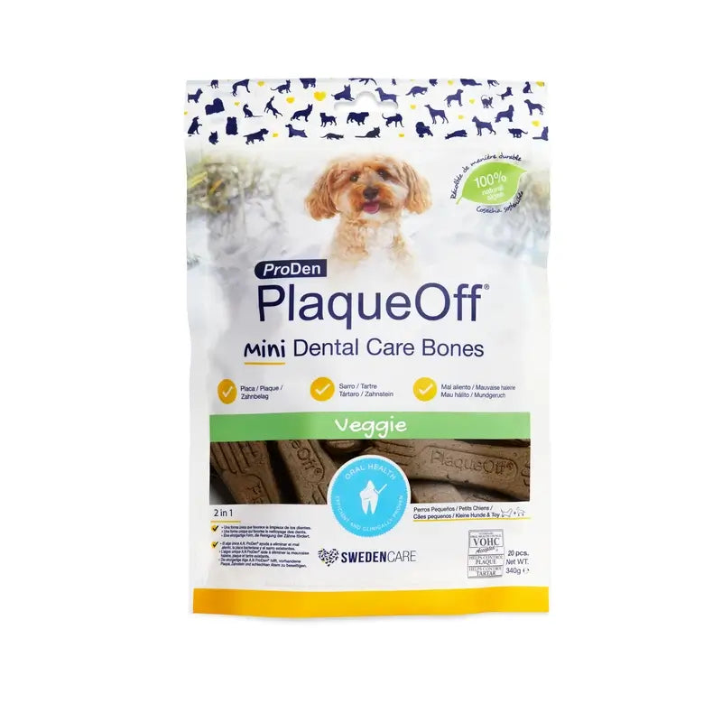 Plaqueoff Dental Bones Mini Veggie Dog 340 gr, Hundesnack