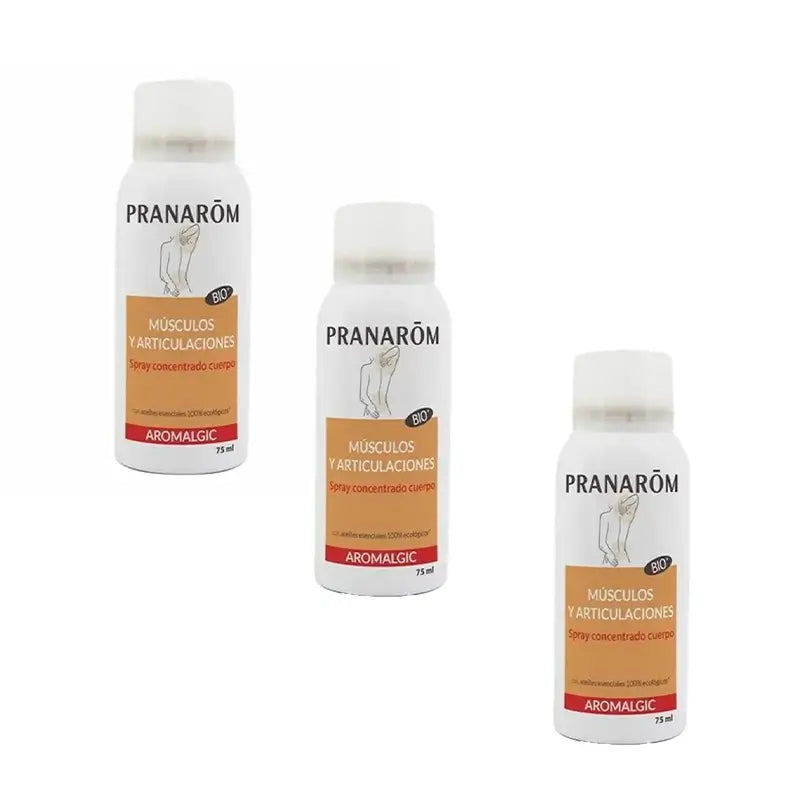 Pranarôm Aromalgisches Konzentriertes Spray Muskeln & Gelenke Bio, 3X75 Ml