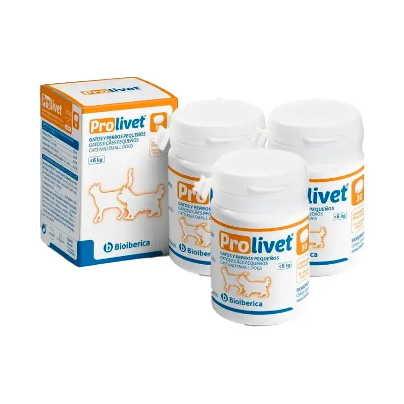 Prolivet Katzen und kleine Hunde, Packung 3 x 30 Tabletten