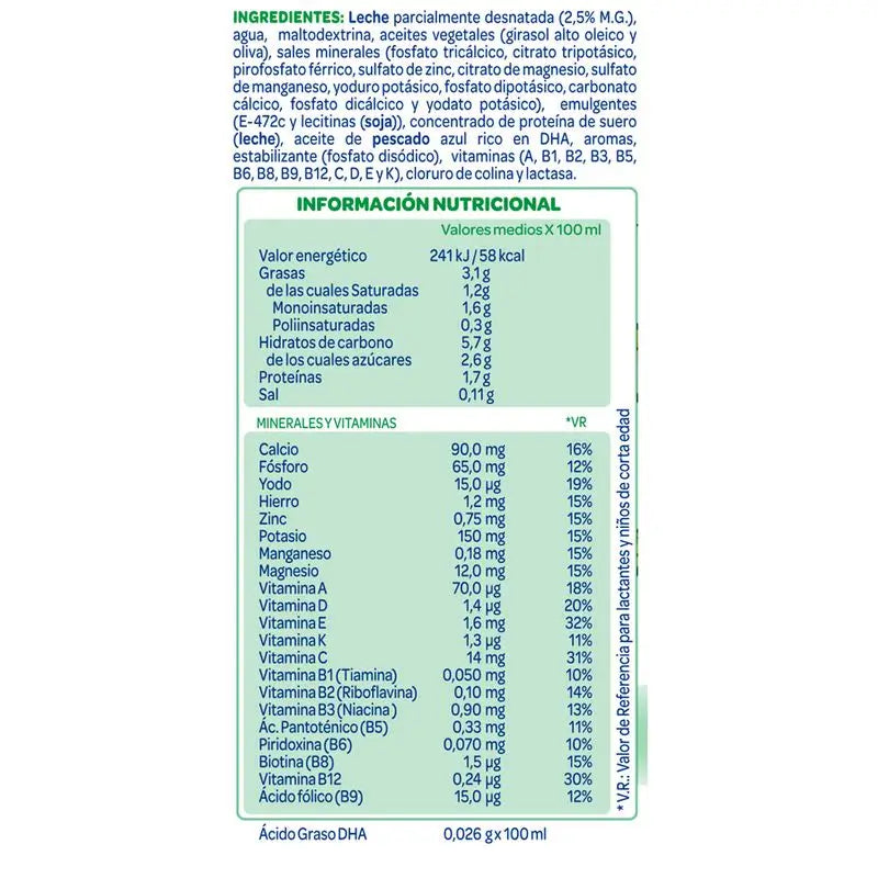 Puleva Peques 3 Uht Slim Aufwuchs-Milch