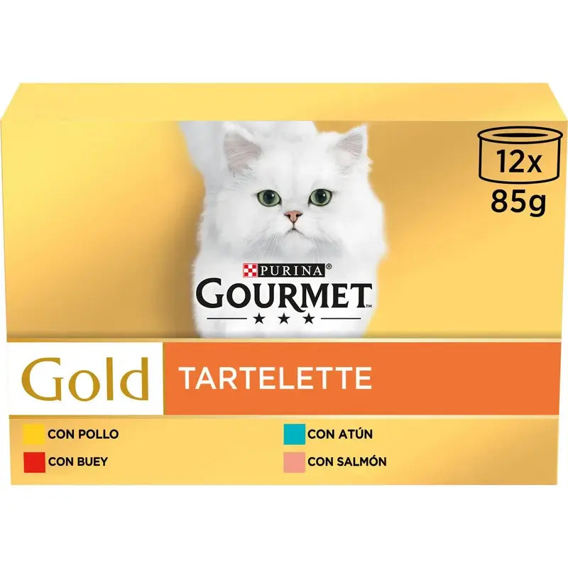 Purina Gourmet Gold Tartallette Box 12X85Gr, Nassfutter für Katzen