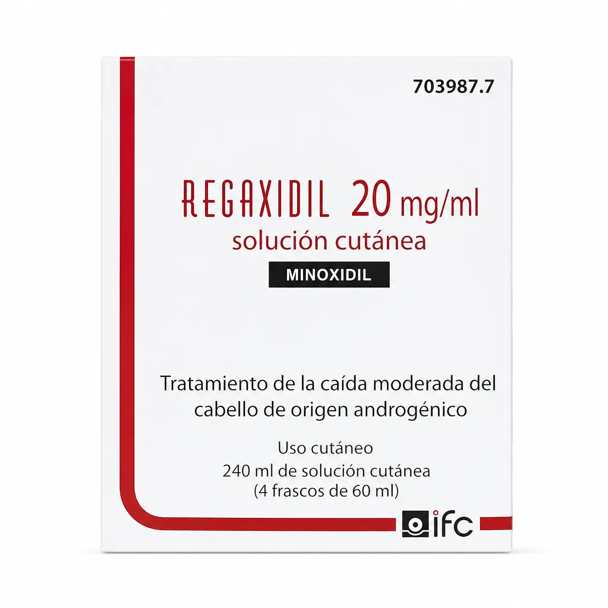 Regaxidil 20 Mg/ ml Minoxidil Hautlösung 4 Flaschen à 60 ml