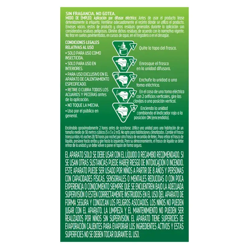 Relec Day & Night Elektrischer Mückendiffusor und Mückenschutzflüssigkeit, 35 ml