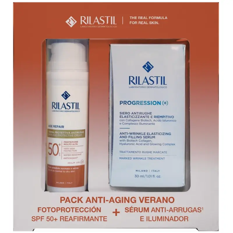 Rilastil Pack Sun System Age Repair Spf50+ UND Progression (+) Serum, 80 ml