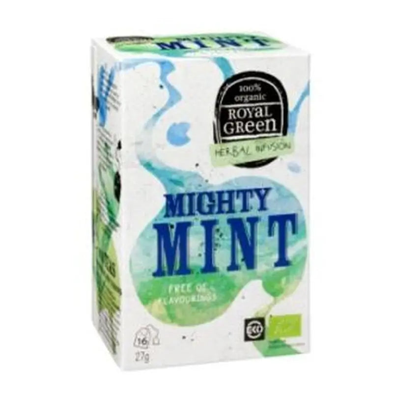 Royal Green Mighty Mint Menta Hierbabuena 16Infusiones. Bio**