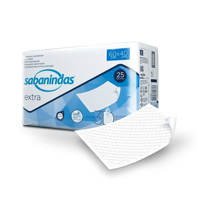 Sabanindas Extra Small Absorptionskissen 60 X 40 Cm. , 25 Stk.