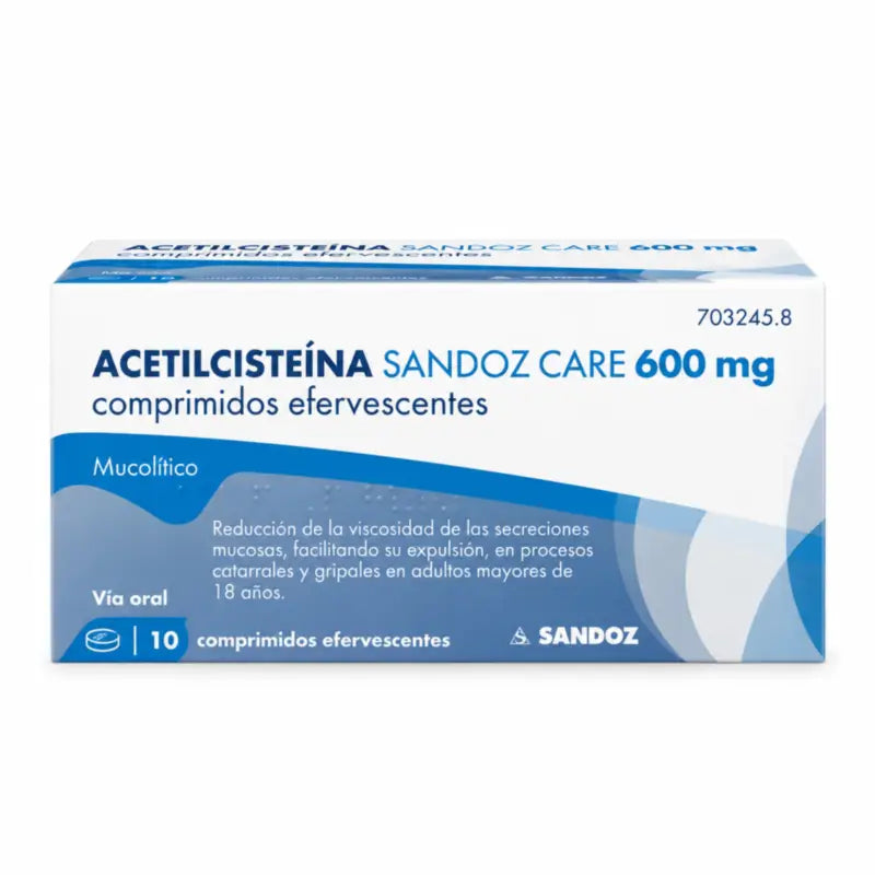 Acetylcystein Sandoz Care Mucolitico 600 mg 10 Brausetabletten