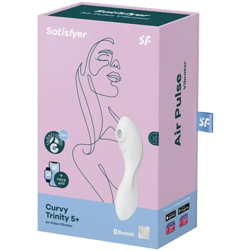 Satisfyer Connect Curvy Trinity 5 Stimulator & Vibrator App - Weiß