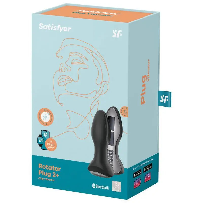Satisfyer Connect Rotator Plug 2+ Plug Vibrador App - Negro