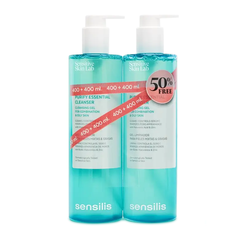 Sensilis Gesichtshygiene Duplo Purify Essential Cleanser , 400+400 ml