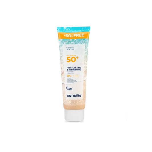Sensilis feuchtigkeitsspendende und erfrischende Gel-Creme SPF 50+, 250 ml