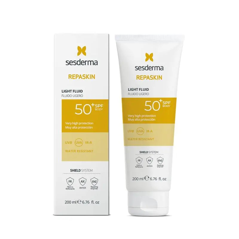 Sesderma Repaskin Fotoprotector Spf 50 Light Body Fluid, 200 ml