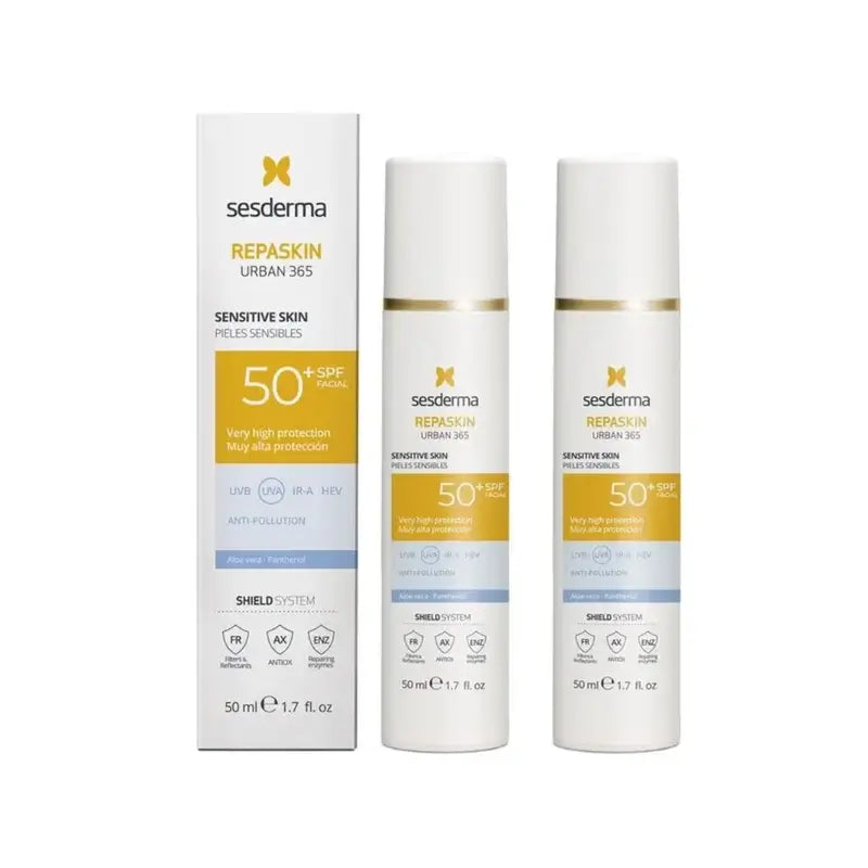 Sesderma Repaskin Urban 365 Empfindliche Haut, 2X50 Ml