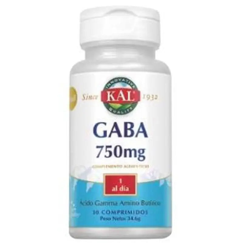 Solaray Gaba 750Mg. 30 Comprimidos