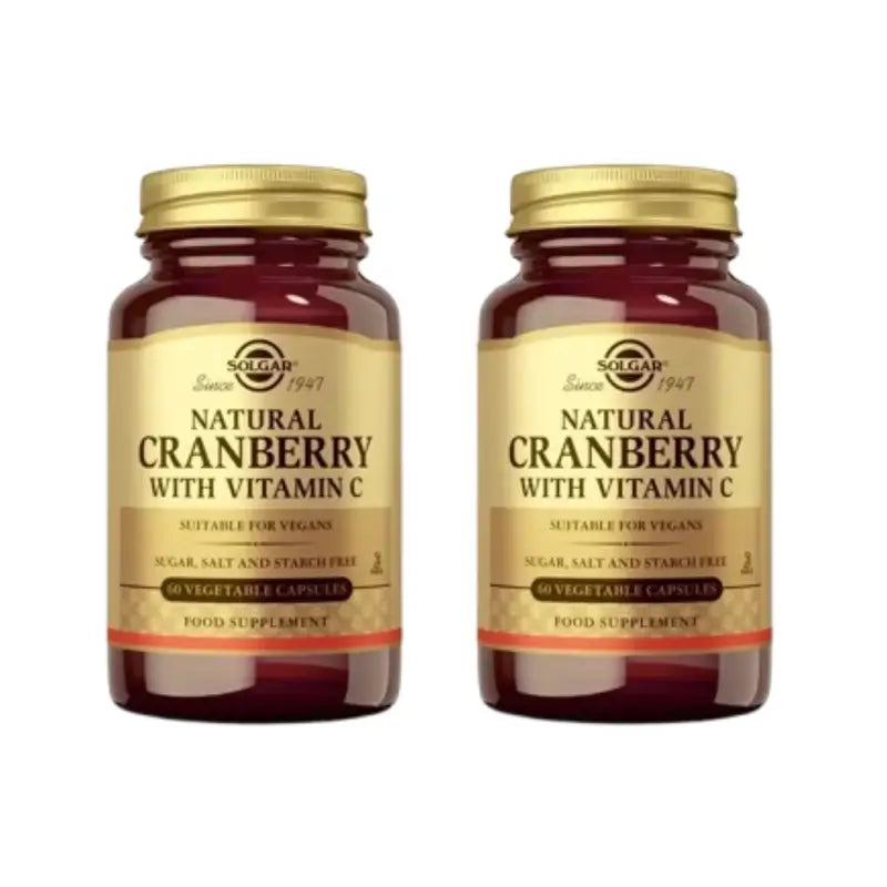 Solgar Cranberry mit Vitamin C, 2X60 Veggie-Kapseln