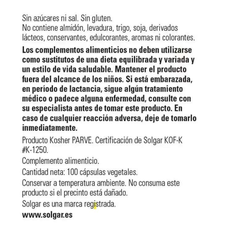 Solgar Echinacea, 100 Kapseln