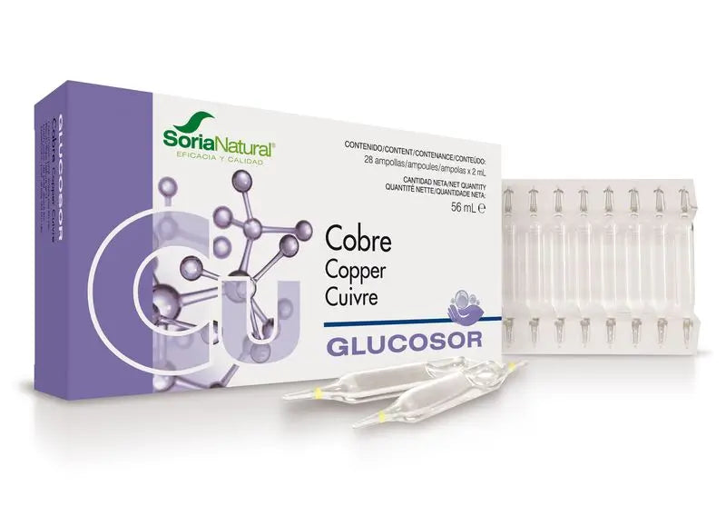 Soria Natural Glucosor Cobre, 28 Ampollas De 2 Ml