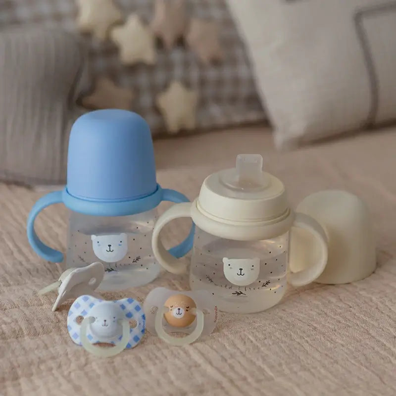 Suavinex Nachtflasche Night & Day +6 Monate Wild&Free Grau, 150 ml