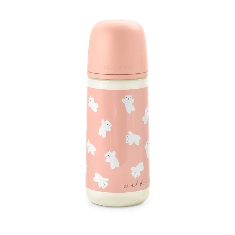 Suavinex Sx Pro Sauger Dense Flow Flasche (L) +6 Monate Wild&Free Pink, 360 ml