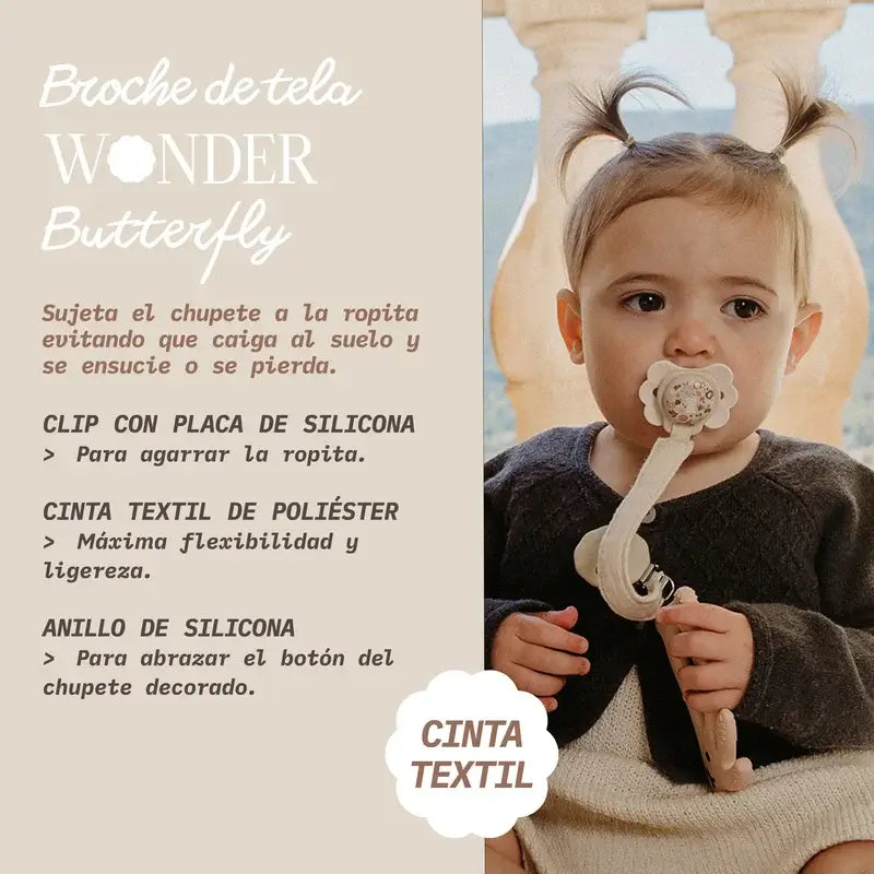 Suavinex Stoff Schnuller +0 Monate, Wonderland Blau