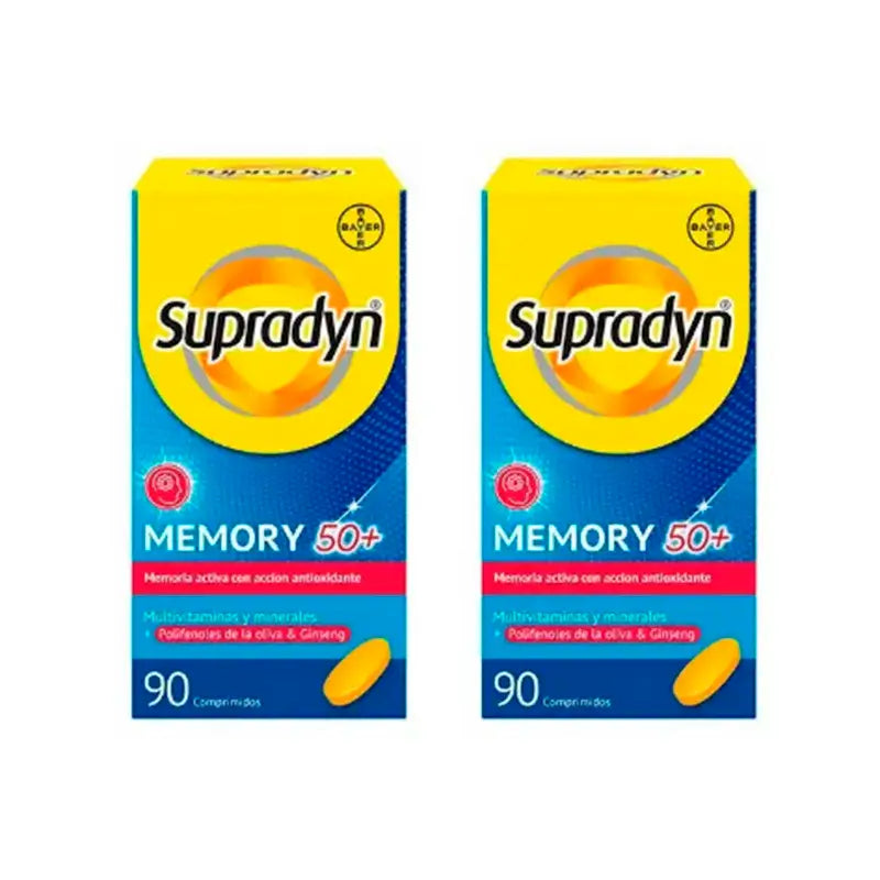 Supradyn Memory 50+ Vitamine, Mineralien und Energie mit Ginseng, 2x90 Tabletten