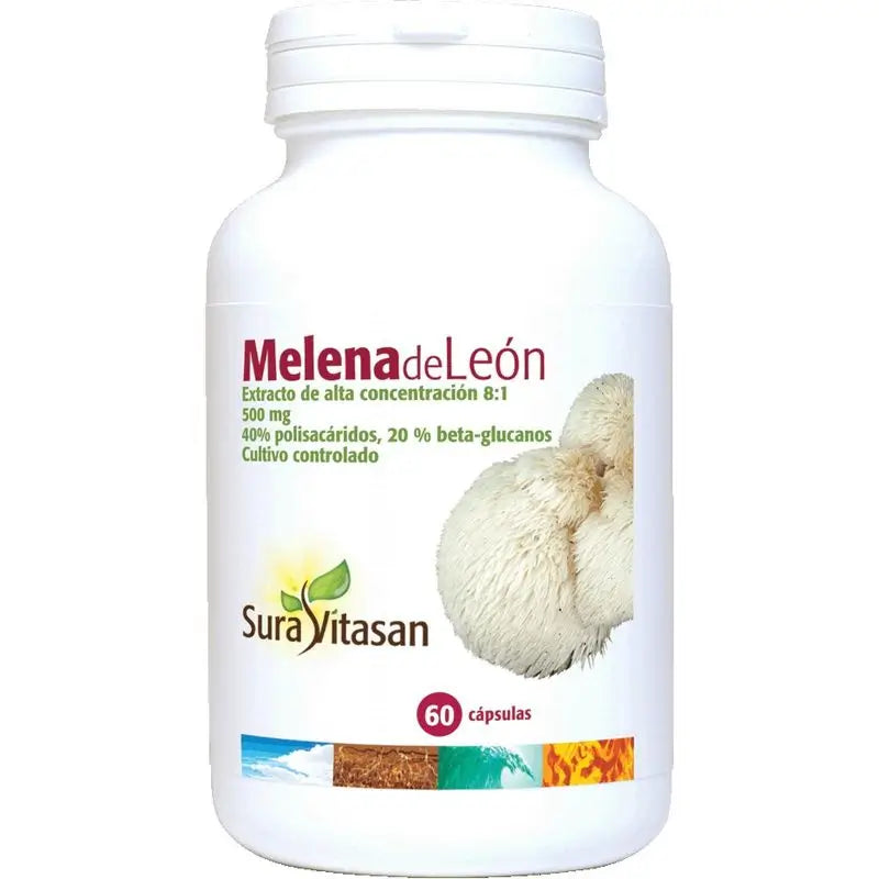 Sura Vitas Melena De Leon 500 Mg , 60 v cápsulas