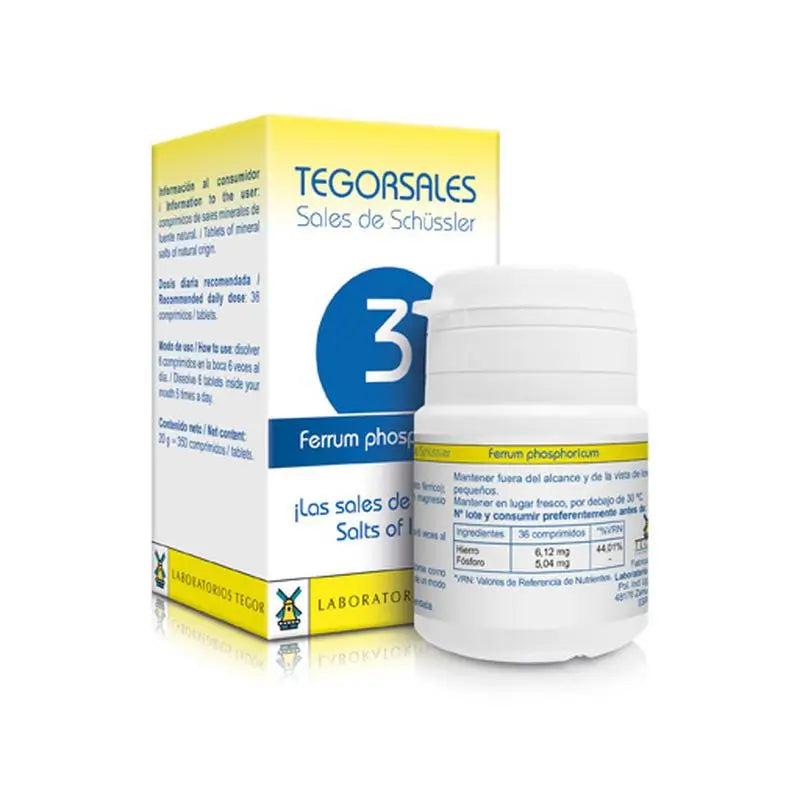 Tegor Tegorsales 3 Fosfato De Hierro , 350 comprimidos