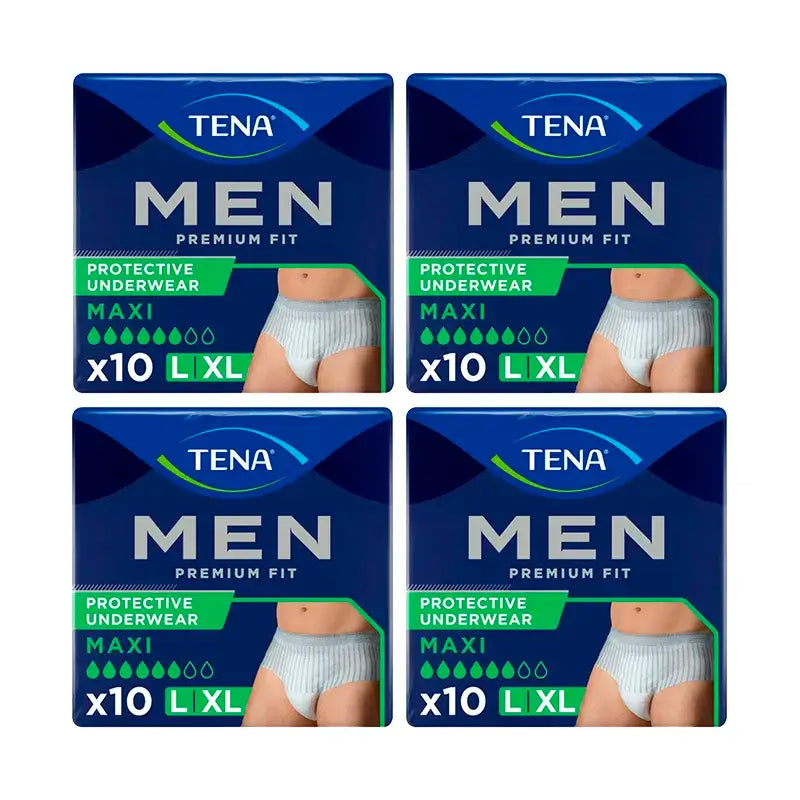 Tena Pack Herrenhosen Premium Fit Maxi L-XL, 4 X 10 Stück