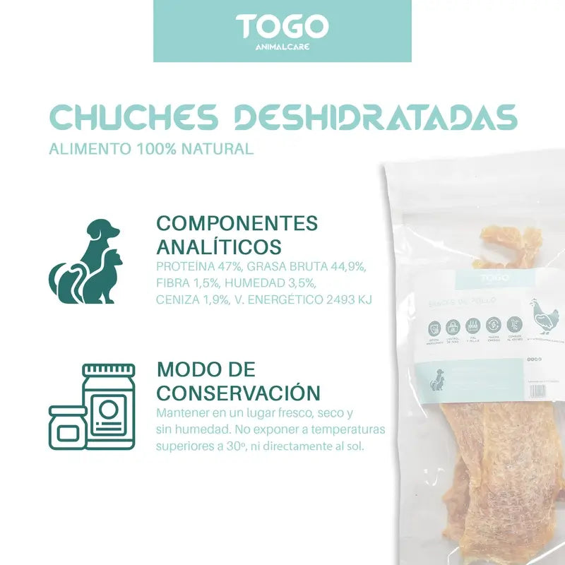 Togo Snack Natural Chicken Strips, 3er-Pack
