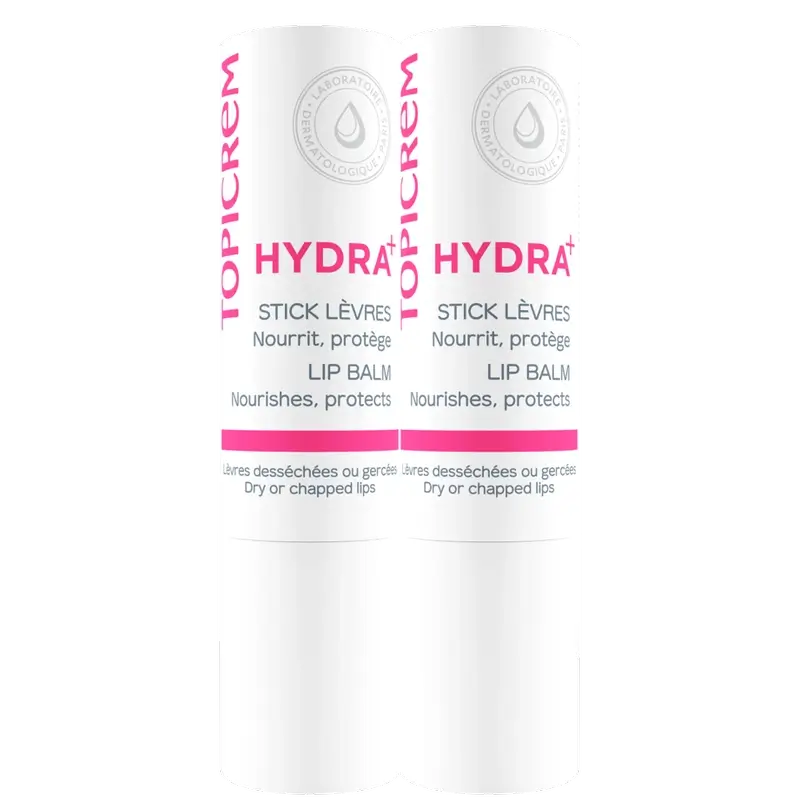 Topicrem Hydra+ Ultra-Feuchtigkeitsspendender Lippenbalsam Duo Pack 4 G 2. Einheit 50%.