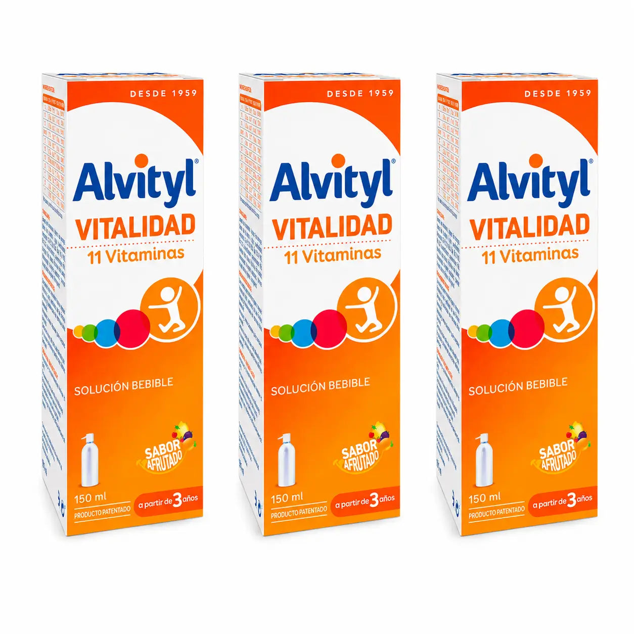 Urgo Alvityl Vitalität 11 Vitamine 150 ml, 3er-Pack
