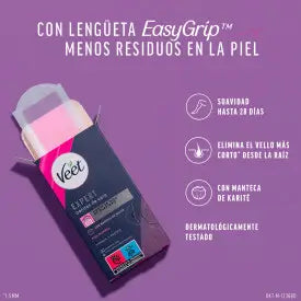 Veet Expert Kaltenthaarungswachsstreifen, mit Shea Butter, 30 Streifen
