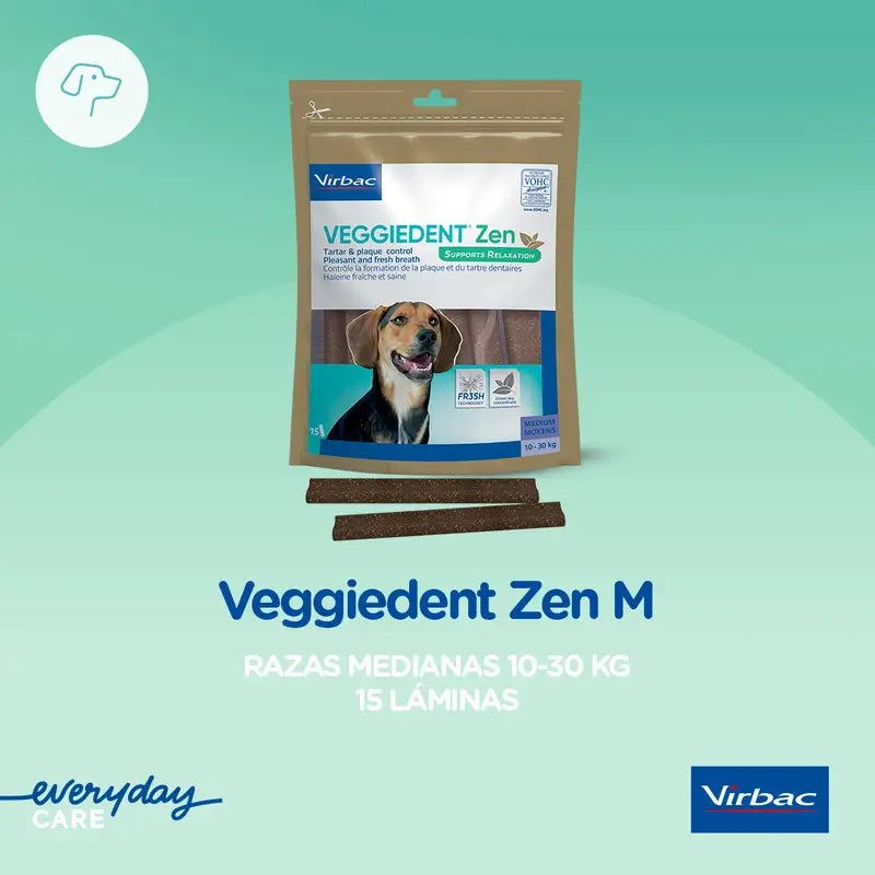 Virbac Veggiedent Zen M, Zahnsnack für Hunde mittlerer Rassen
