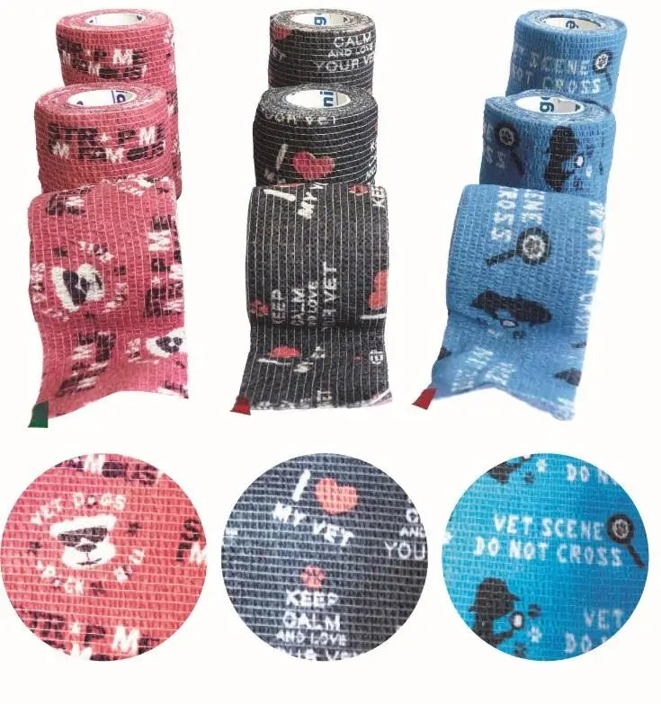 Venda Cohesiva Fun Strap 10Cmx4,5M, 4 X Modelo, 12Ud