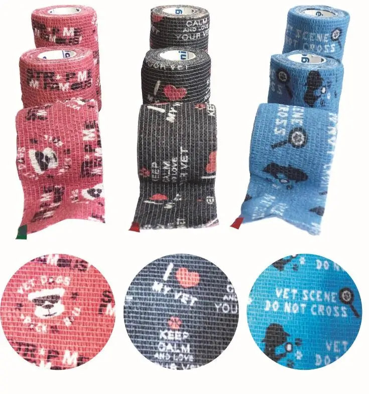 Venda Cohesiva Fun Strap 7,5Cmx4,5M, 4 X Modelo, 12Ud