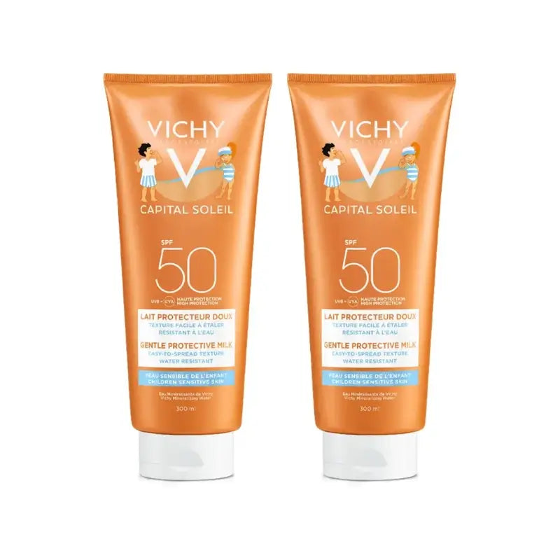 Vichy Capital Soleil Kinder-Sonnenschutz-Milch Spf 50+, 2X300 Ml