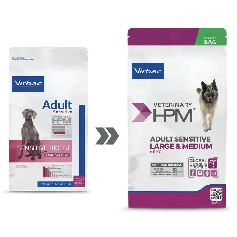 Virbac Hpm Canine Sensitive Digest Large Med. 3 kg, Hundefutter