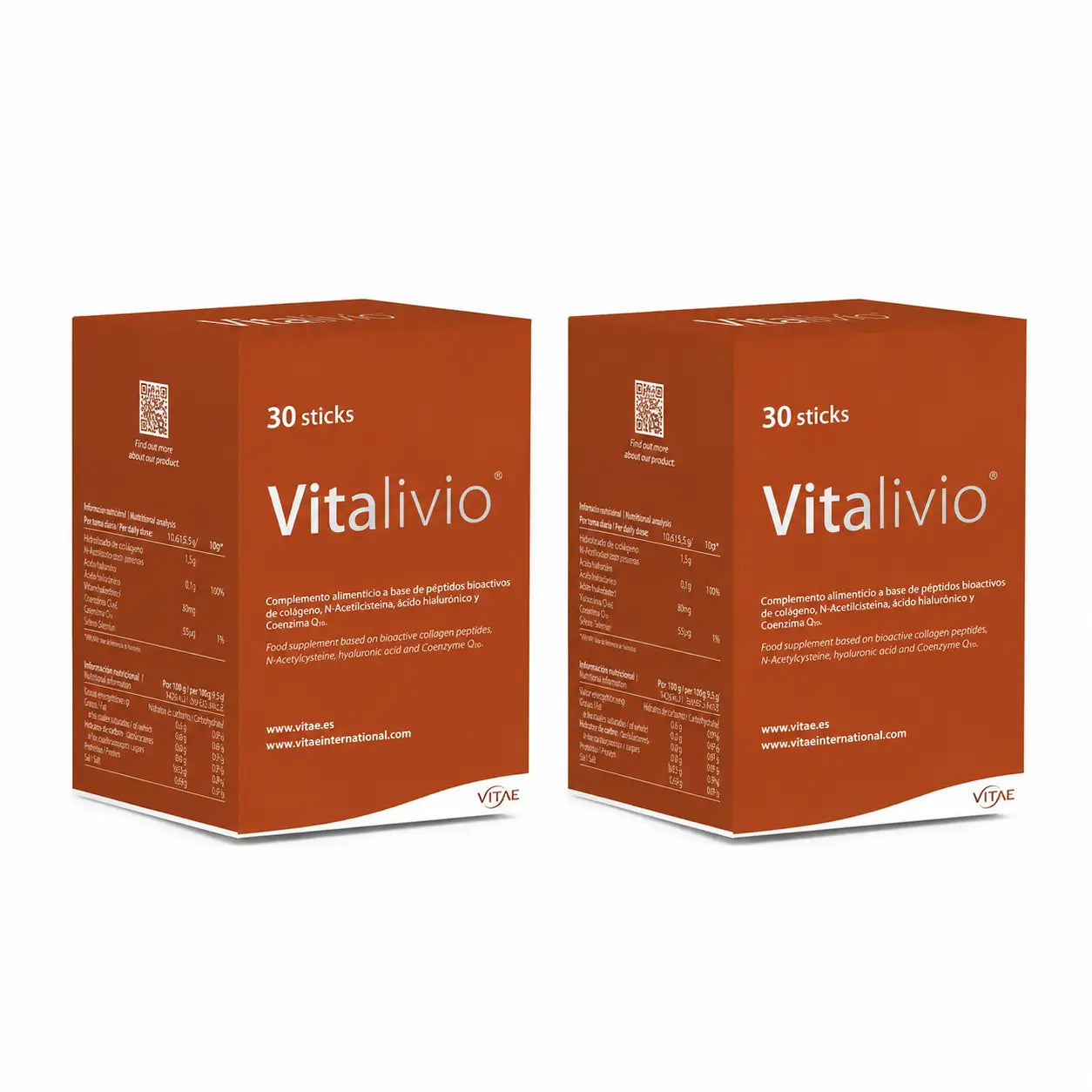 Vitae Health Innovation, S.L. Vitalivio, 30 Stäbchen, Packung 2